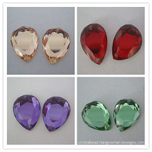 Faceted Cut Stone Pear Shape Glass Beads